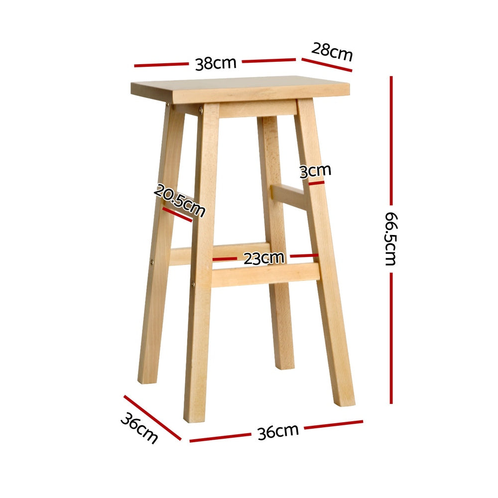 Set of 4 Arden Saddle Seat Bar Stools - Natural