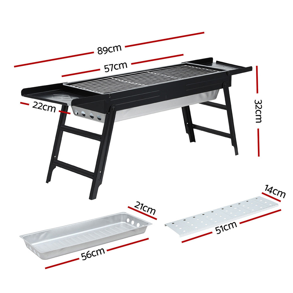 Charcoal BBQ Grill Smoker Portable Barbecue Outdoor Foldable Camping