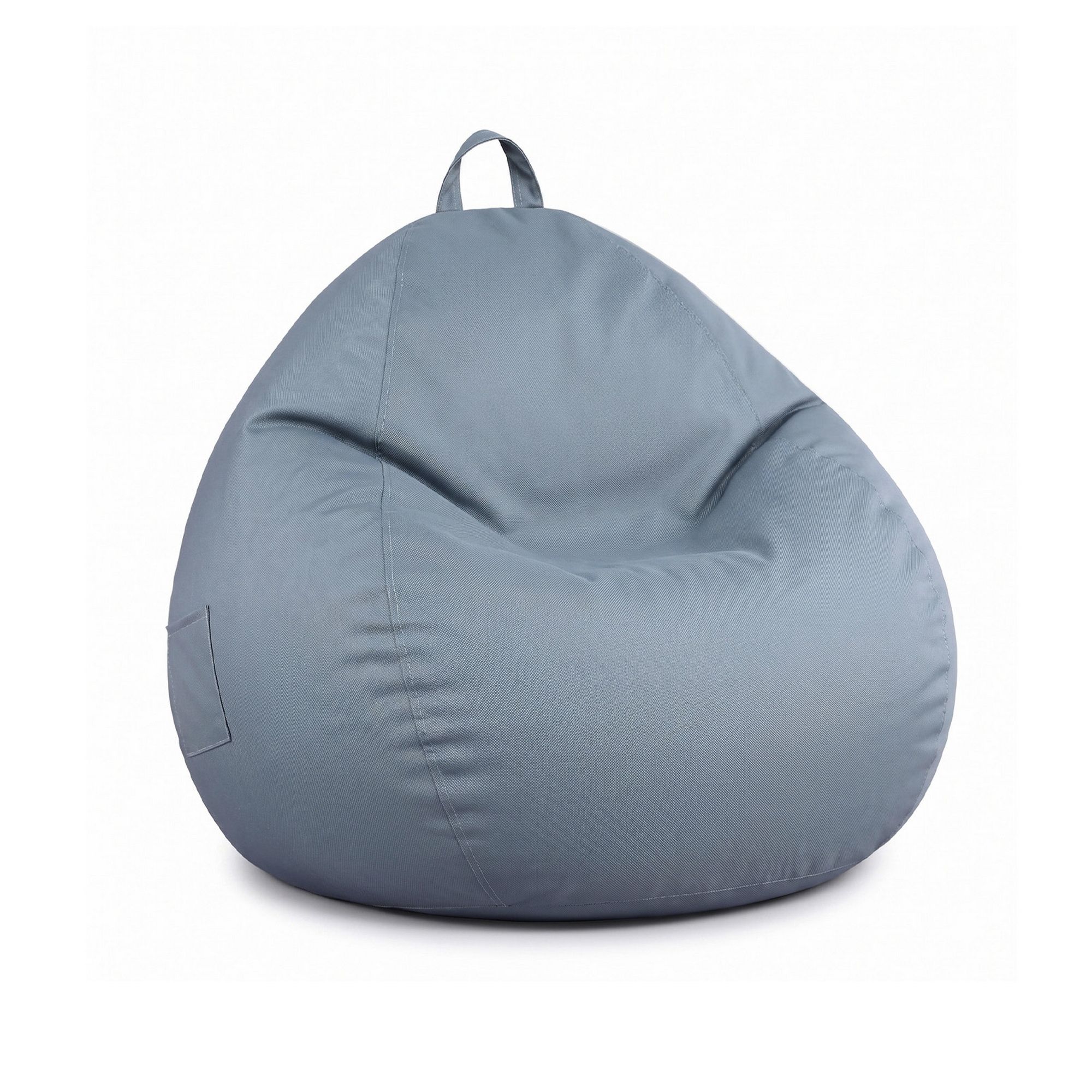 Outdoor Bean Bag Chair Cover (No Filler) Splash-Proof Beanbag Sofacover for Adults Teens Kids Stuffable Bean Bag Cover for Patio Poolside Relaxing, Grey