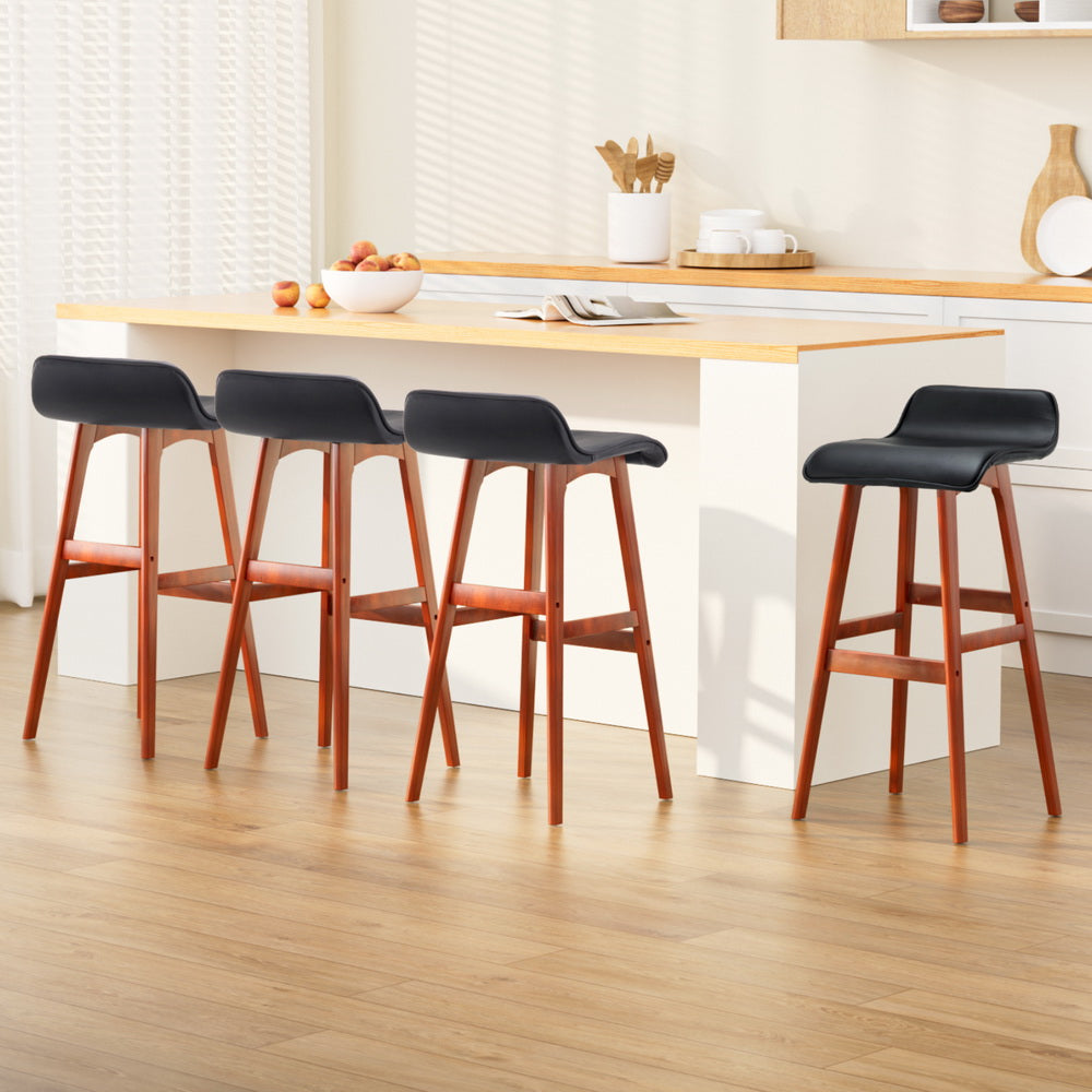 Set of Aurelia Bentwood Bar Stools Black