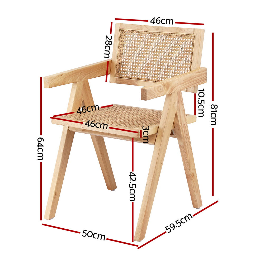 Handcrafted Rattan Dining Chair – Natural