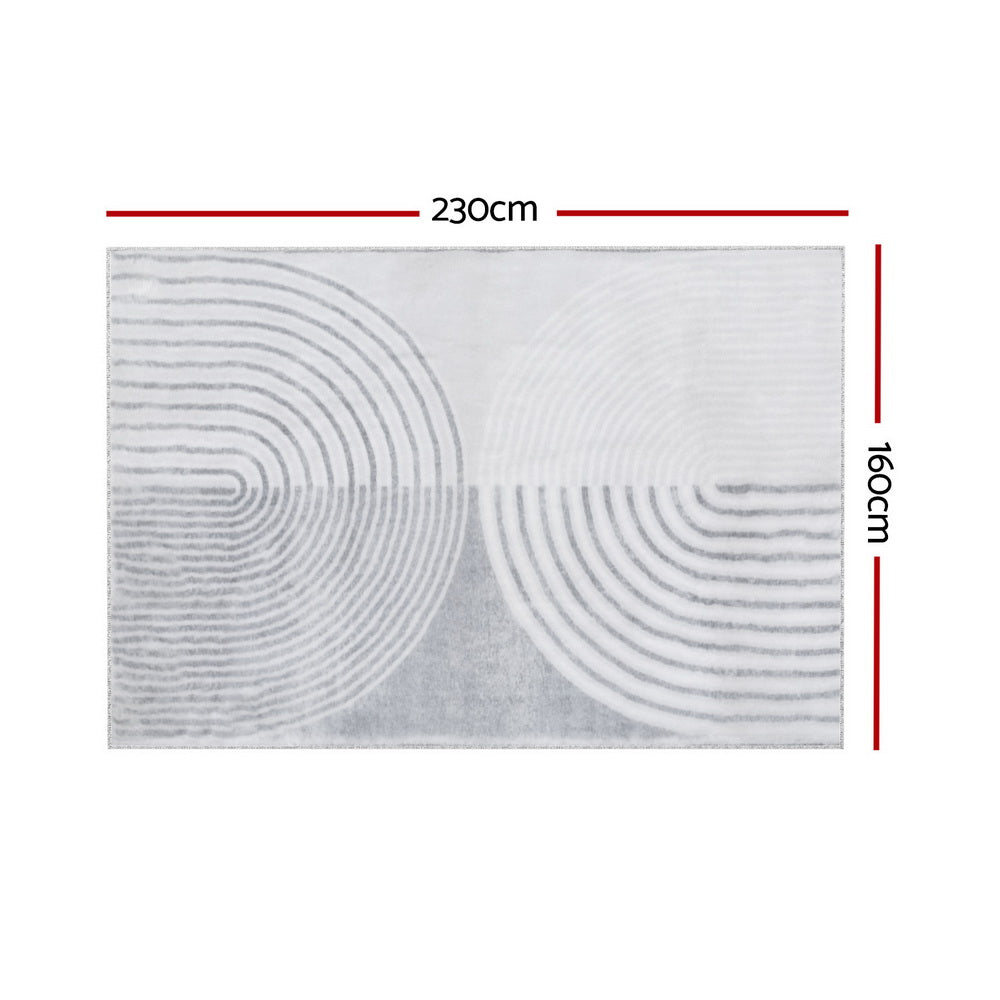 160x230cm Area Rug Washable Mat Large Carpet Faux Rabbit Fur Cyril