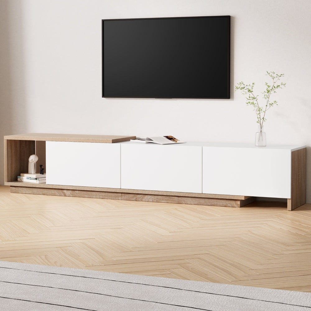 Arlo Extendable TV Unit – Oak & White
