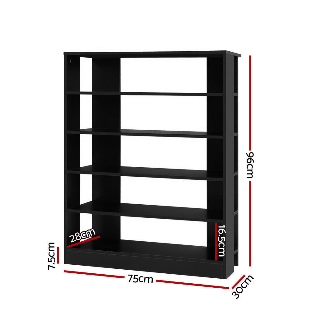6-Tier Shoe Cabinet – Black