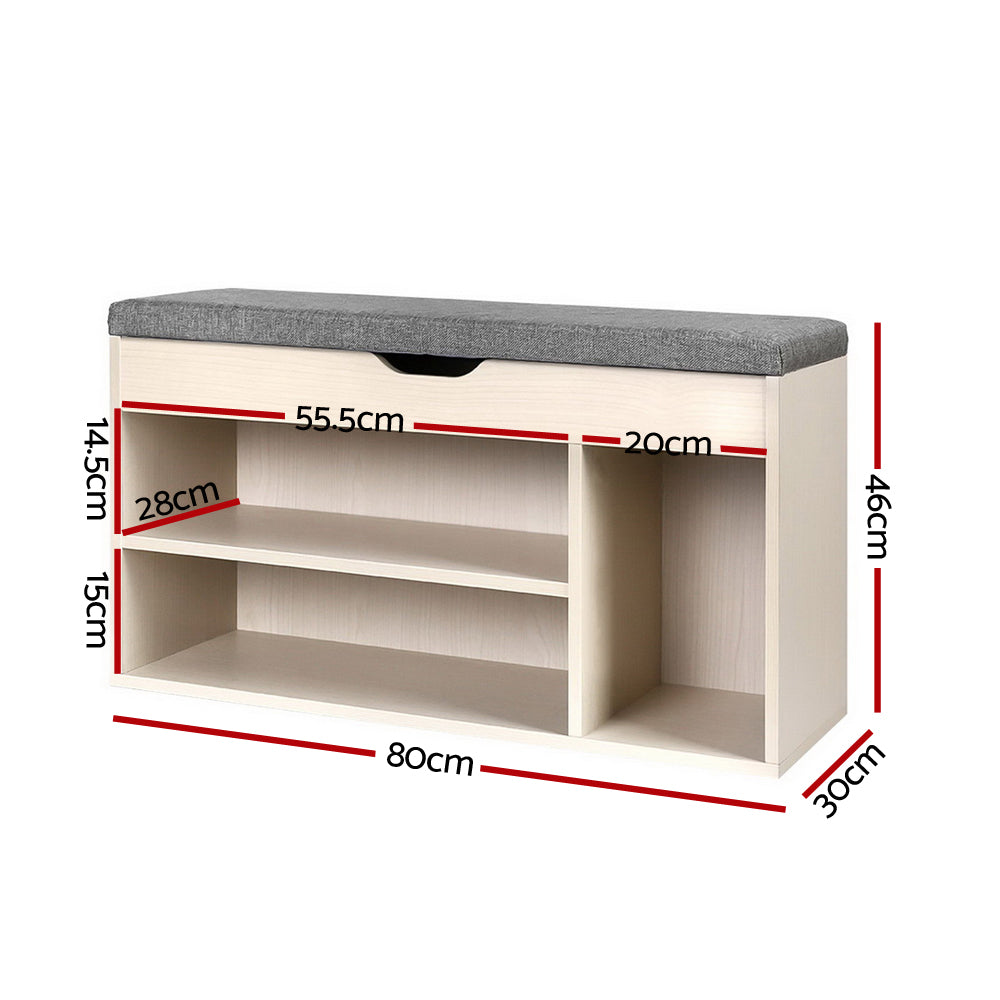 Bench Shoe Rack with Storage – Natural