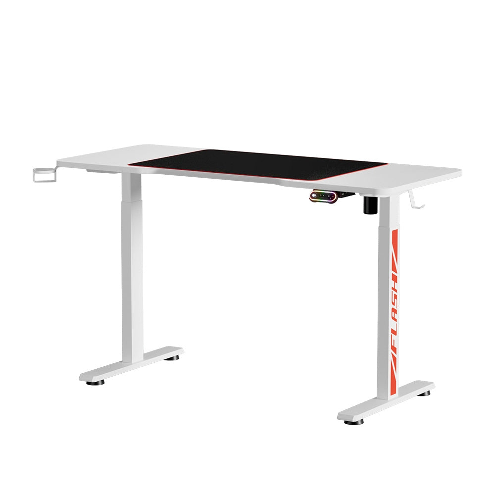 Standing Desk Motorised Gaming Desks White 140CM