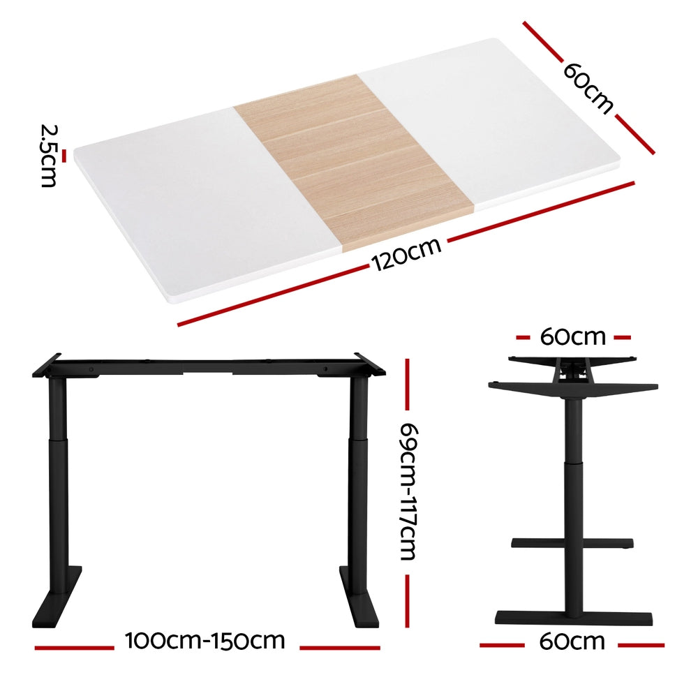Standing Desk Motorised Electric Dual Motor 120CM