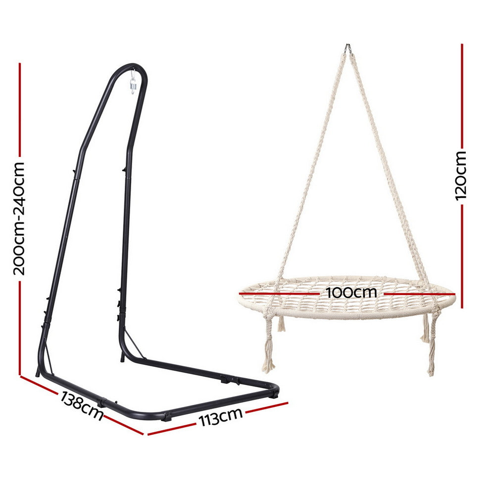 Hammock Hanging Chair with Steel Stand