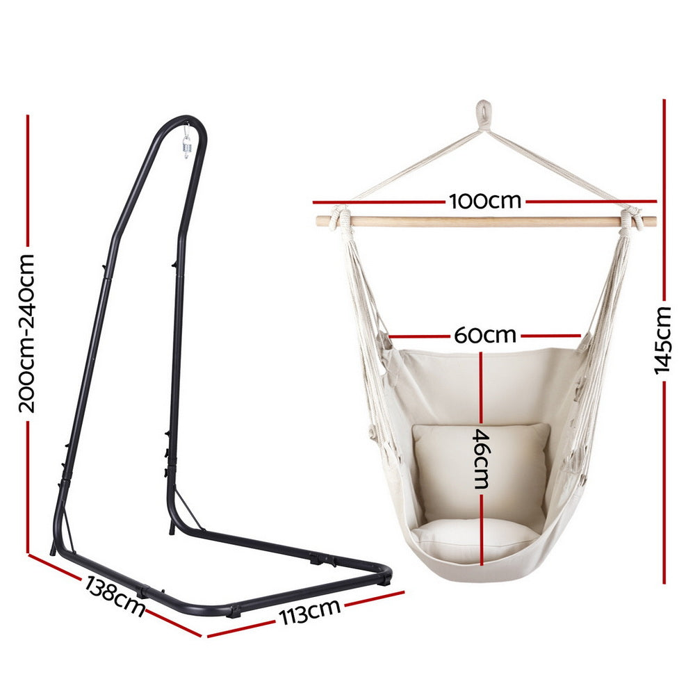 Hammock Chair with Heavy Duty Steel Stand