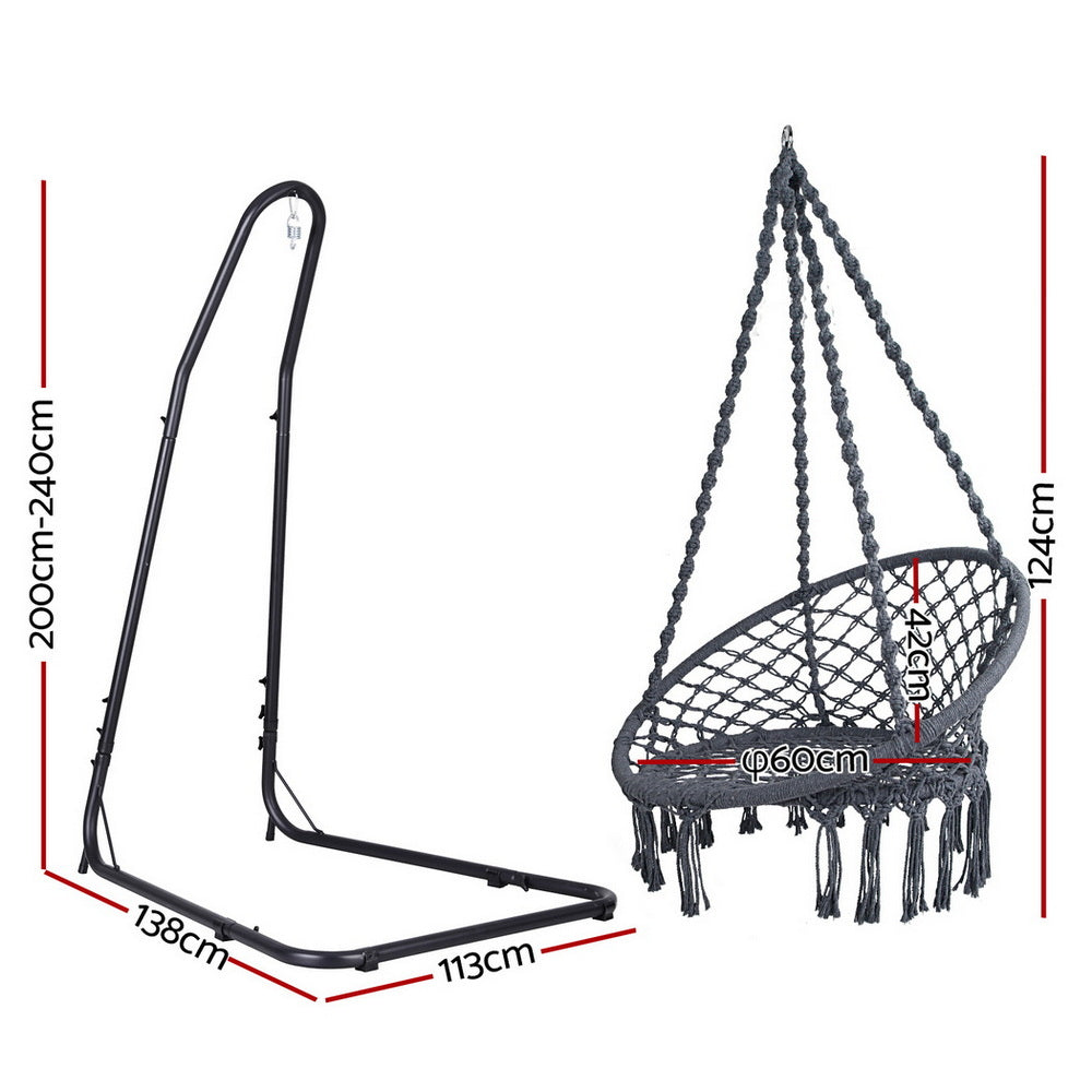 Hammock Hanging Chair with Steel Stand