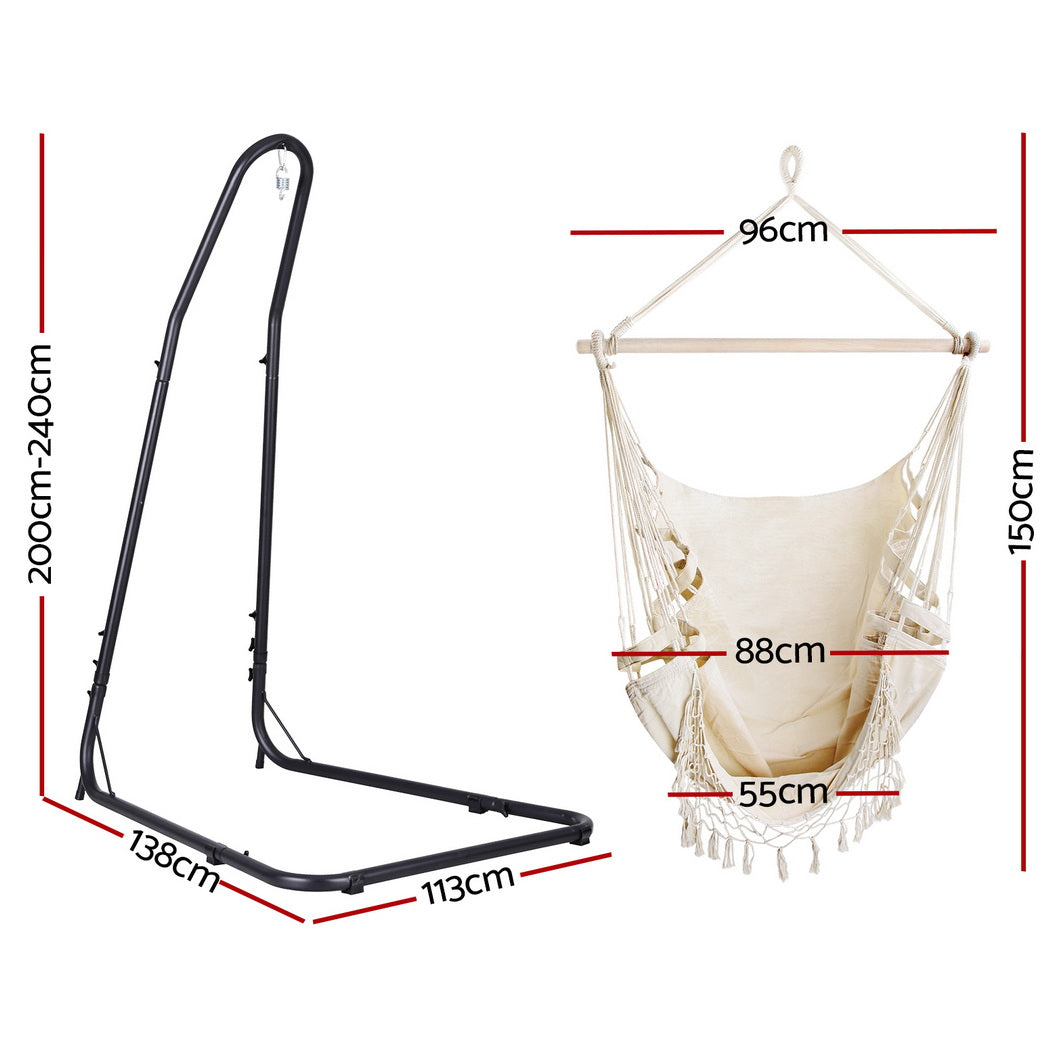 Hammock Hanging Chair with Steel Stand
