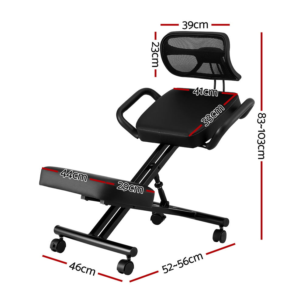 Kneeling Chair Ergonomic Office Home Knee Seat Posture Back Stretch Rest