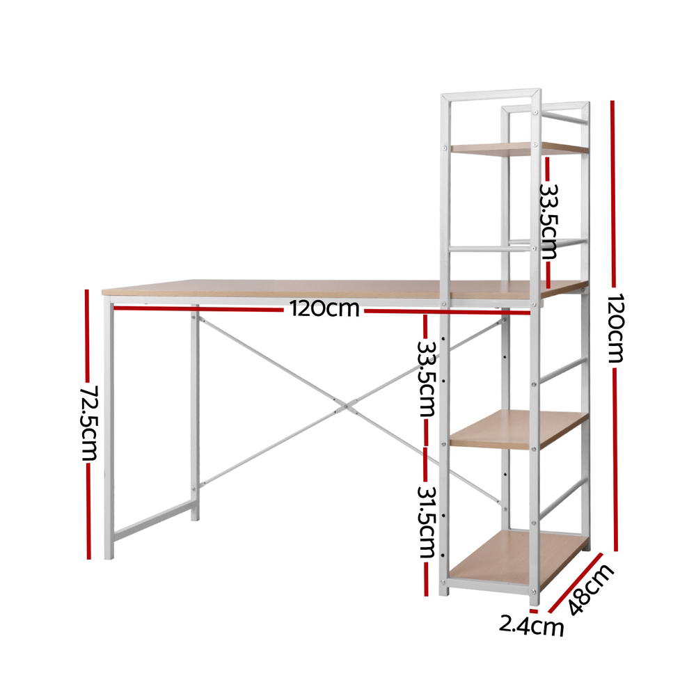 Computer Desk Shelf Oak 120CM