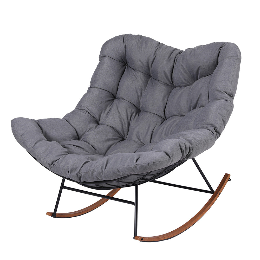 Outdoor Rocking Chair Furniture Papasan Recliner Garden Patio Lounge Setting
