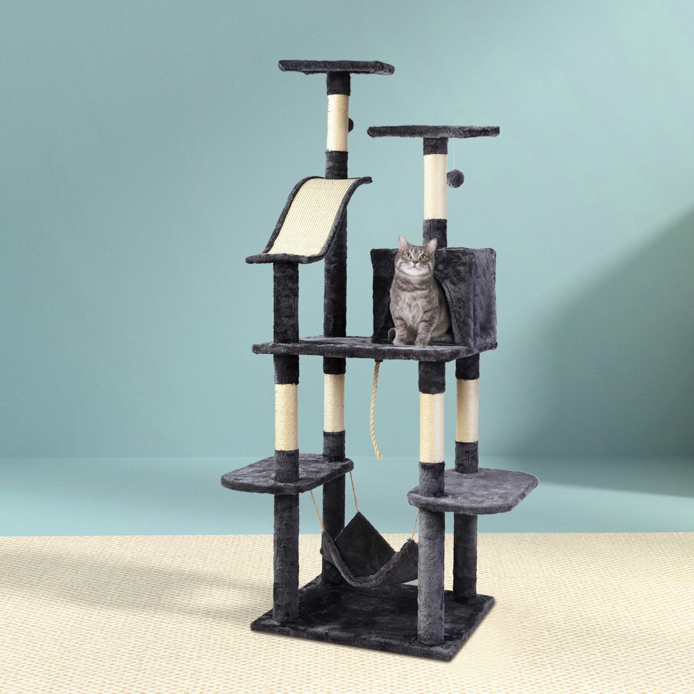 Cat Tree 171cm Tower Scratching Post Scratcher Wooden Condo House Bed Toys