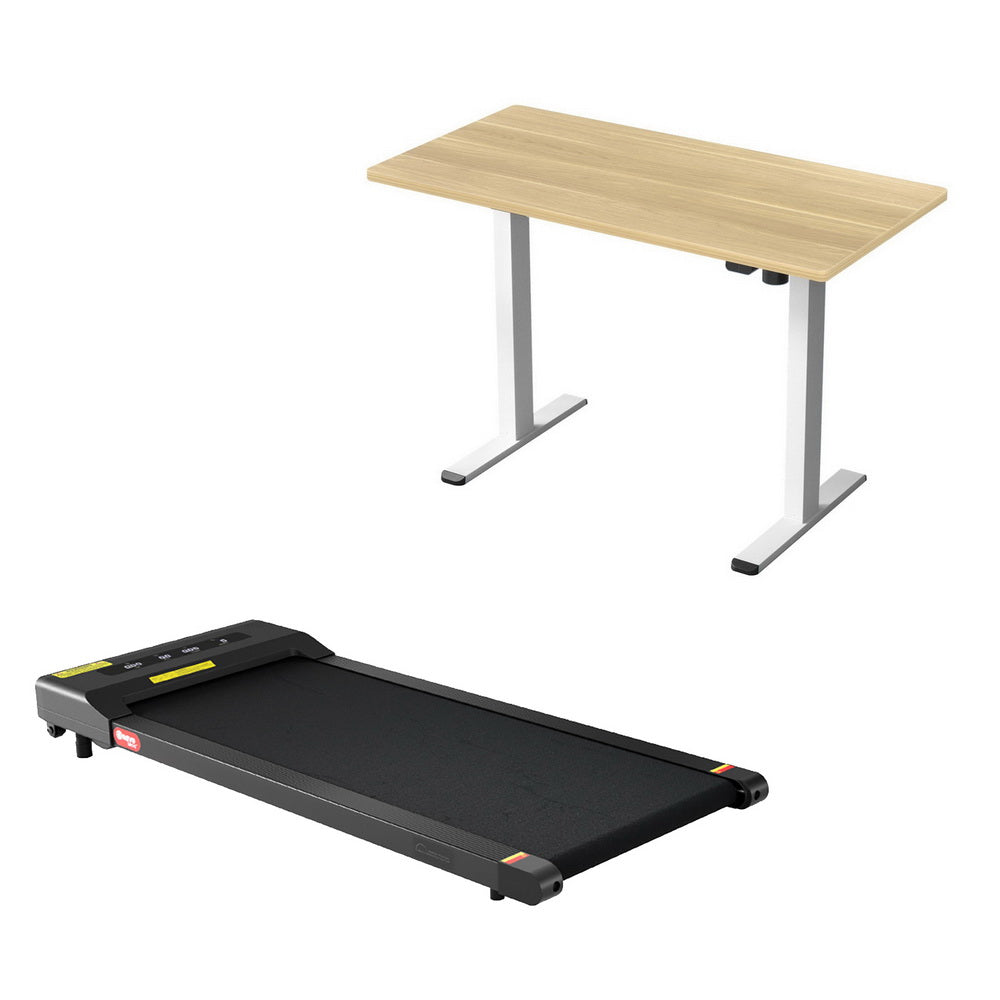 120cm Automatic Standing Desk with 400mm Electric Walking Pad Treadmill