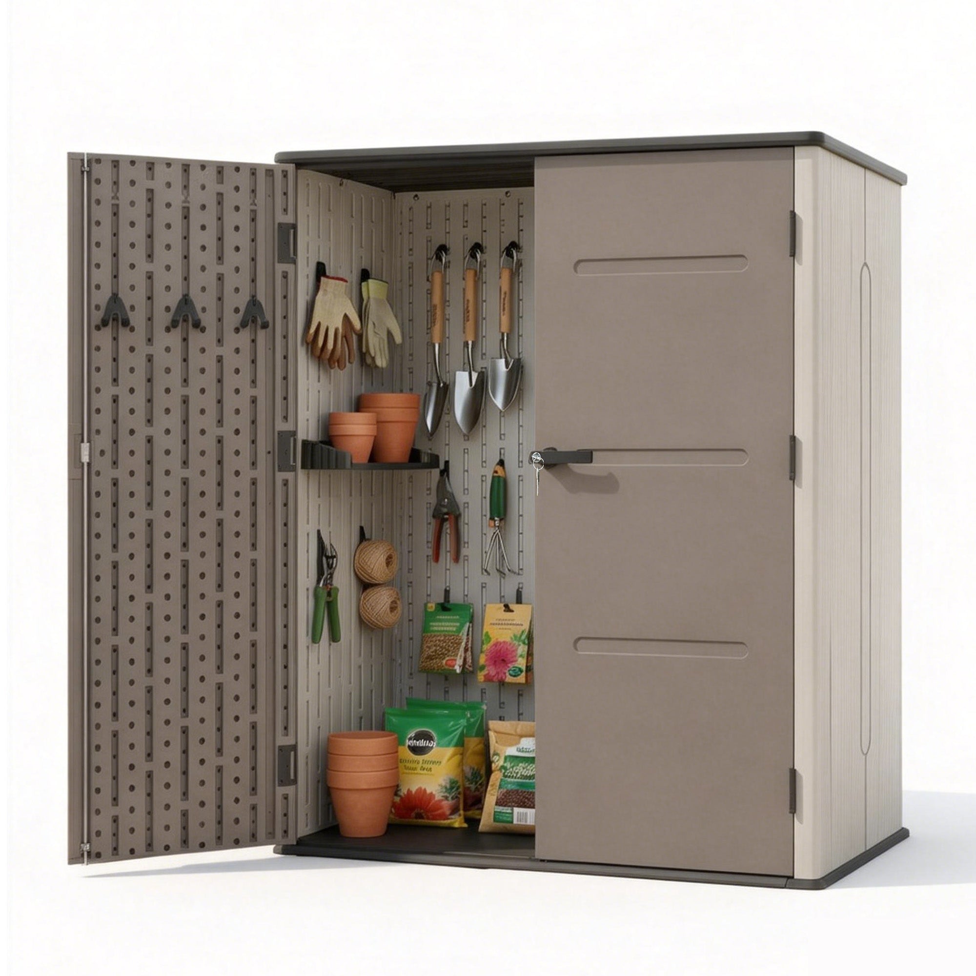 Garden Shed Outdoor Storage Shed Tool Workshop with Lockable Doors