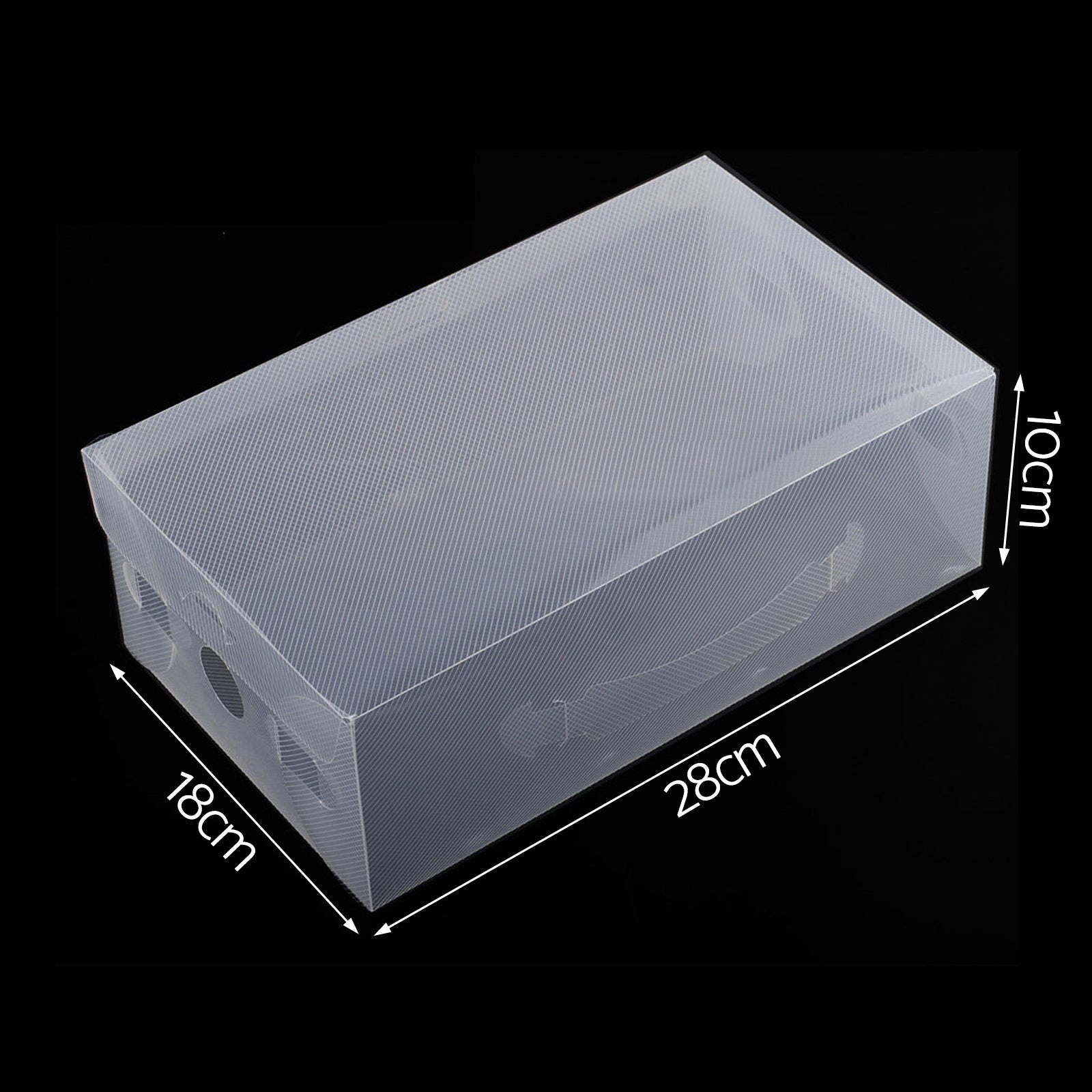 Set of 40 Transparent Stackable Shoe Storage Boxes