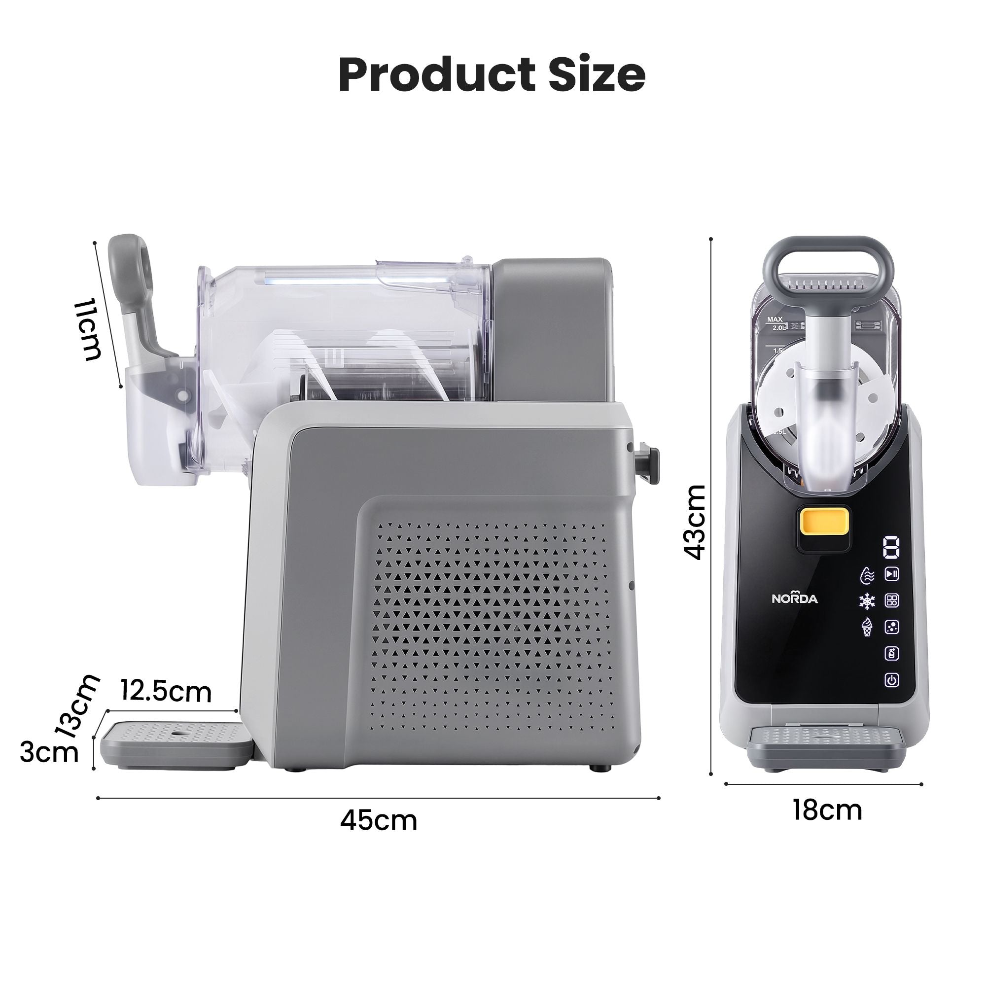 2L Slushie Machine Frozen Drink Maker Slushy Ice Cream Maker No Ice Compressor Touchscreen for Home BBQ Party