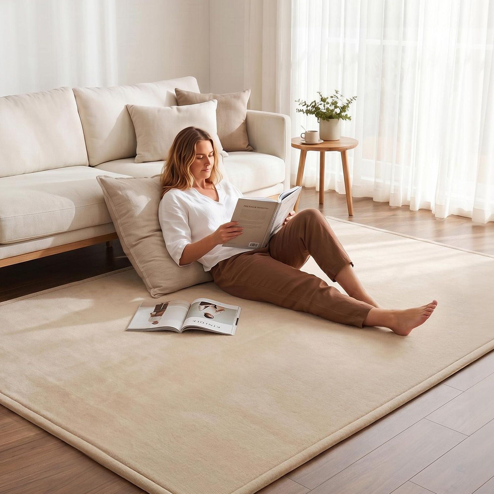 Tatami Mat Floor Mattress 3cm Thick Futon Mattresses Mellow Mat Rugs Living Room Beige