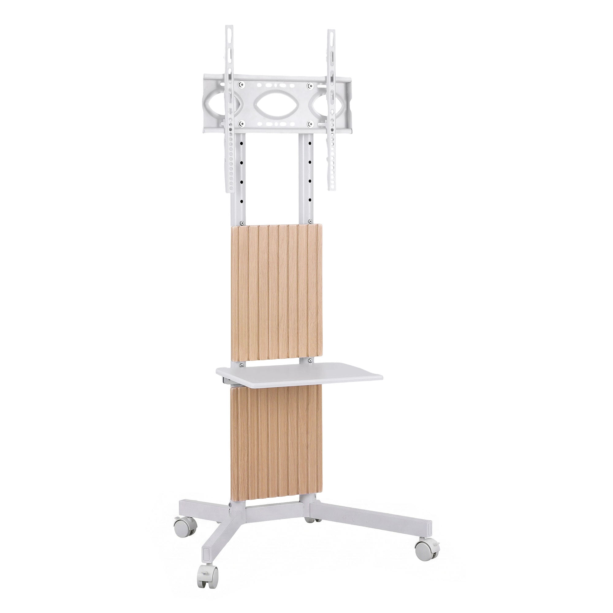 Mobile TV Floor Stand for 32-65" Mount Bracket Universal Adjustable Height with Wheels