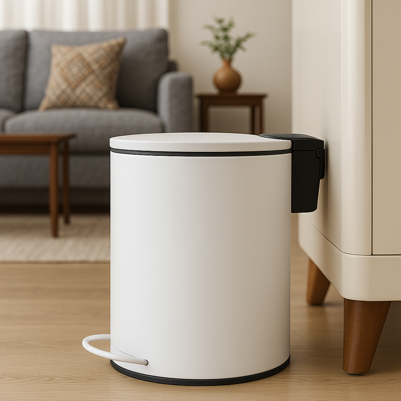 3L Soft Close Pedal Bin White