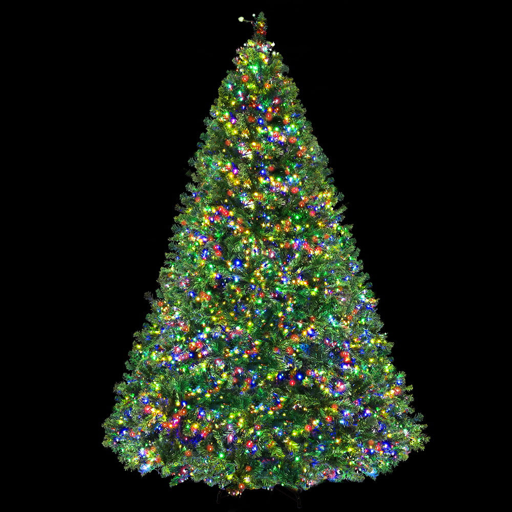 8FT / 2.4M Christmas Tree – 1436 Tips – Pre-lit 3190 Multi-Colour LED Lights (8 Modes)