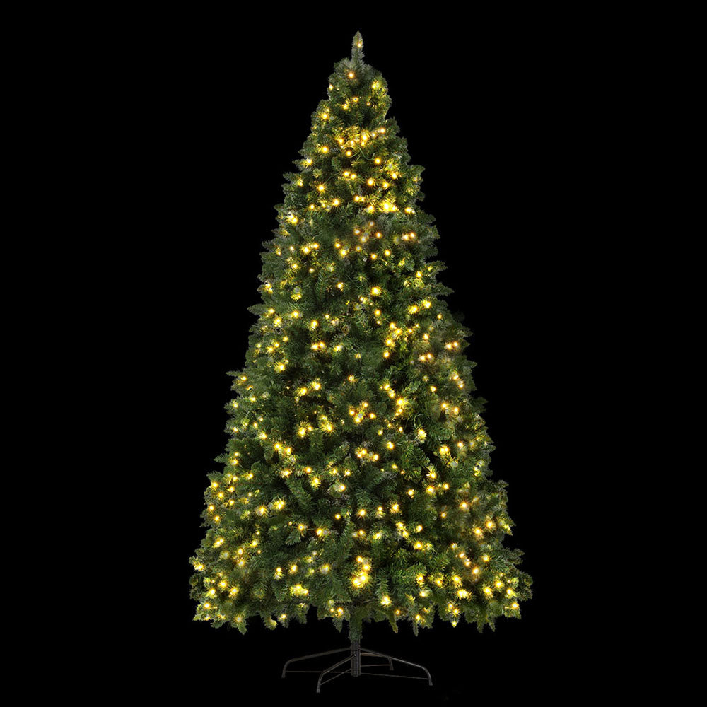 9FT / 2.7M Christmas Tree – 2590 Tips – Pre-lit 750 Warm White LED Lights