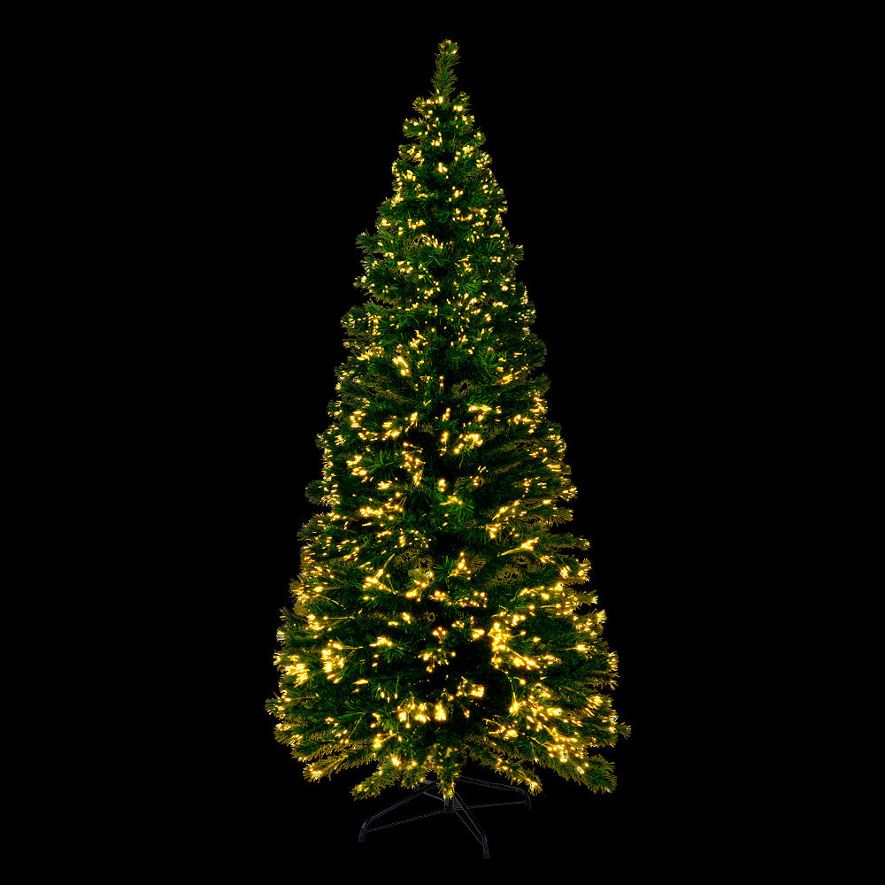 6FT / 1.8M Fibre Optic Christmas Tree – 300 Tips – Pre-lit Warm White Fibre Optic Lights