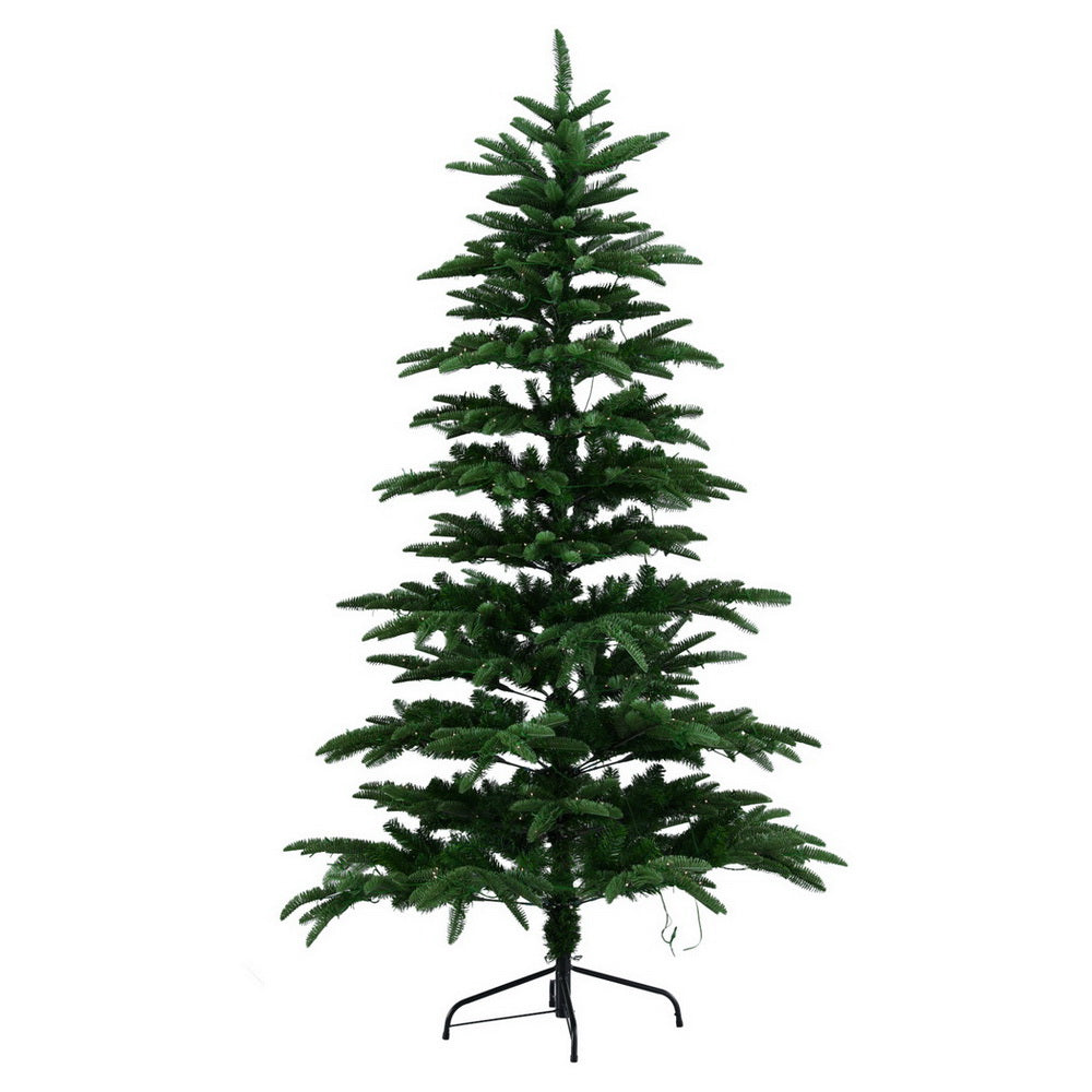 7FT / 2.1M Christmas Tree – Sparse Green – 860 Tips – Pre-lit 400 Warm White LED Lights
