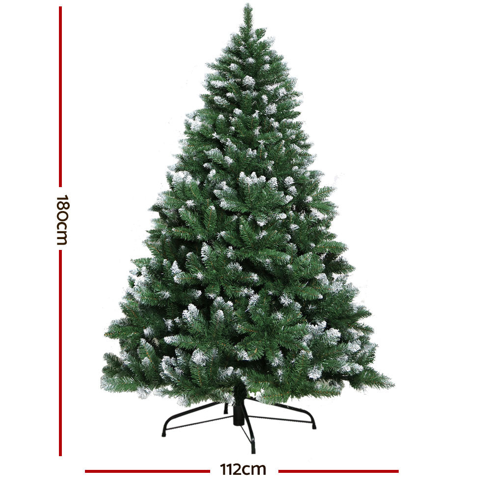 6FT / 1.8M Snowy Christmas Tree – 800 Tips - Sparse Design