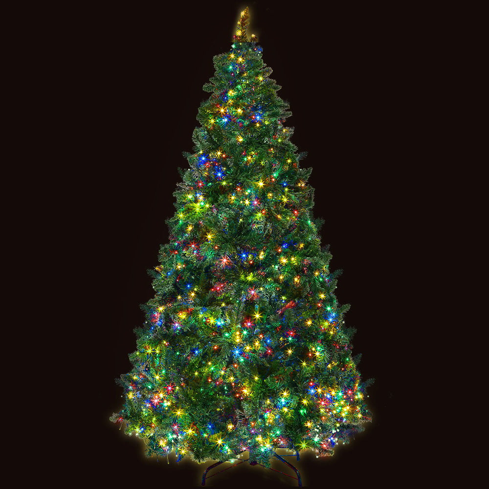 7FT / 2.1M Christmas Tree – 1000 Tips – Pre-lit 1134 Multi-Colour LED Lights (8 Modes)