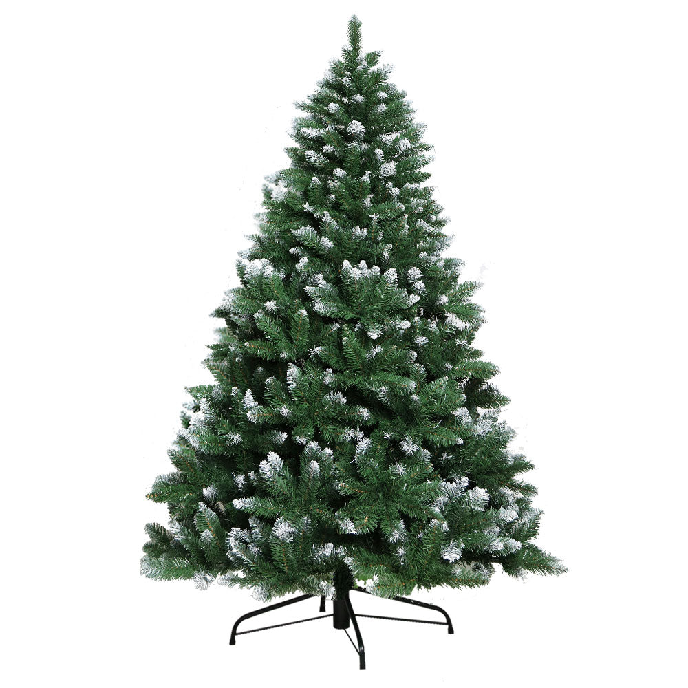 7FT / 2.1M Snow Tipped Christmas Tree – 1000 Tips – Classic Standard Design