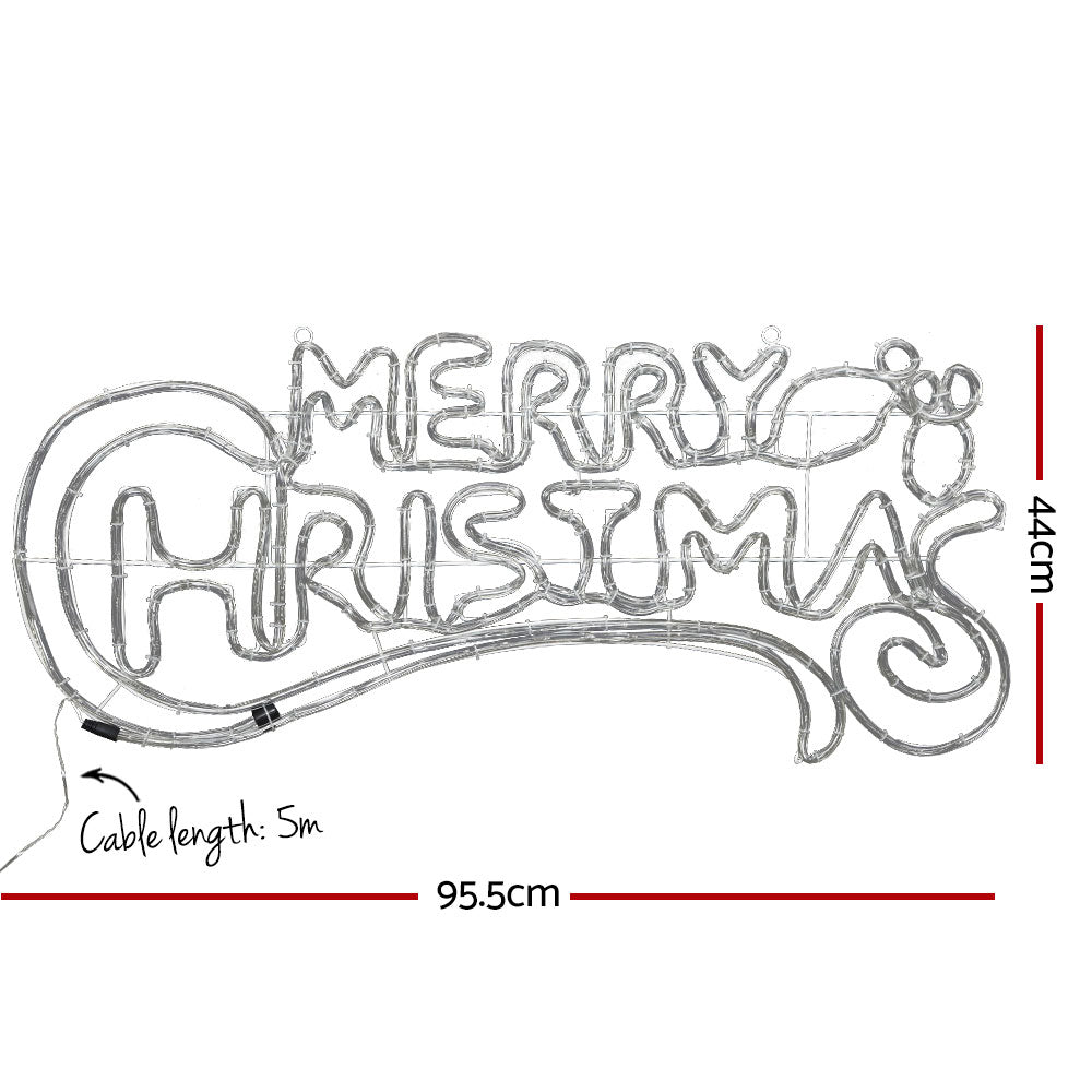 Christmas Lights 96cm Merry Christmas 288 LED Multi-Coloured