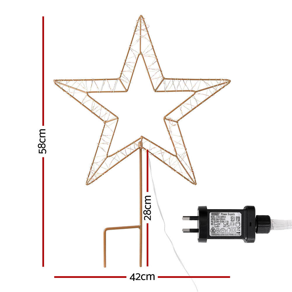 Christmas Lights 100 LED Fairy Light Ground Star Garden Decoration