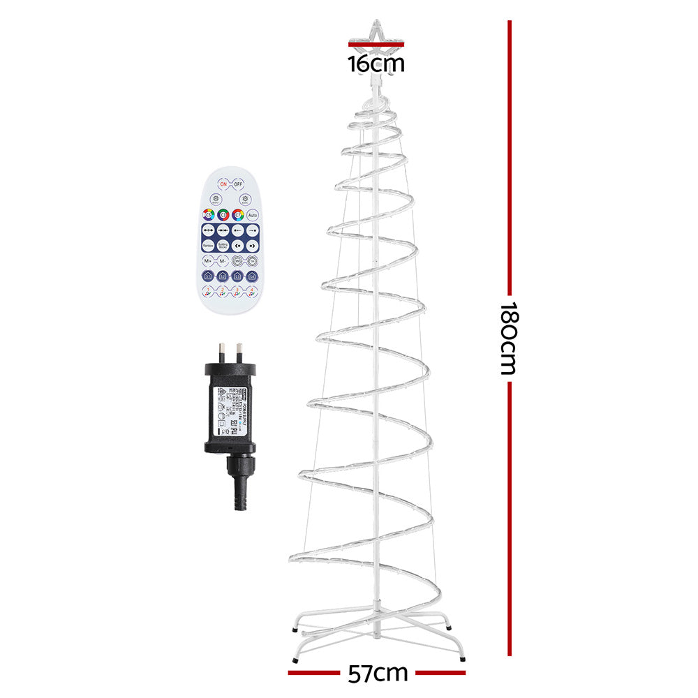 Christmas Tree 1.8m 100 RGB LED Rope Lights Xmas Trees Decoration