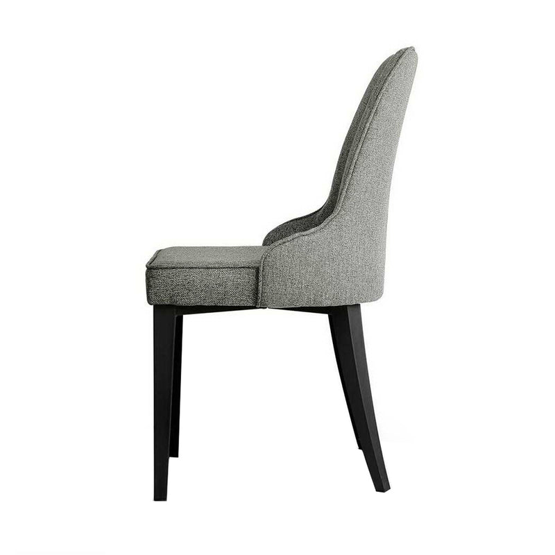 Dining Chairs Fabric Grey Set of 2 Domus