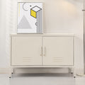 Buffet Sideboard Metal Cabinet - SWEETHEART White