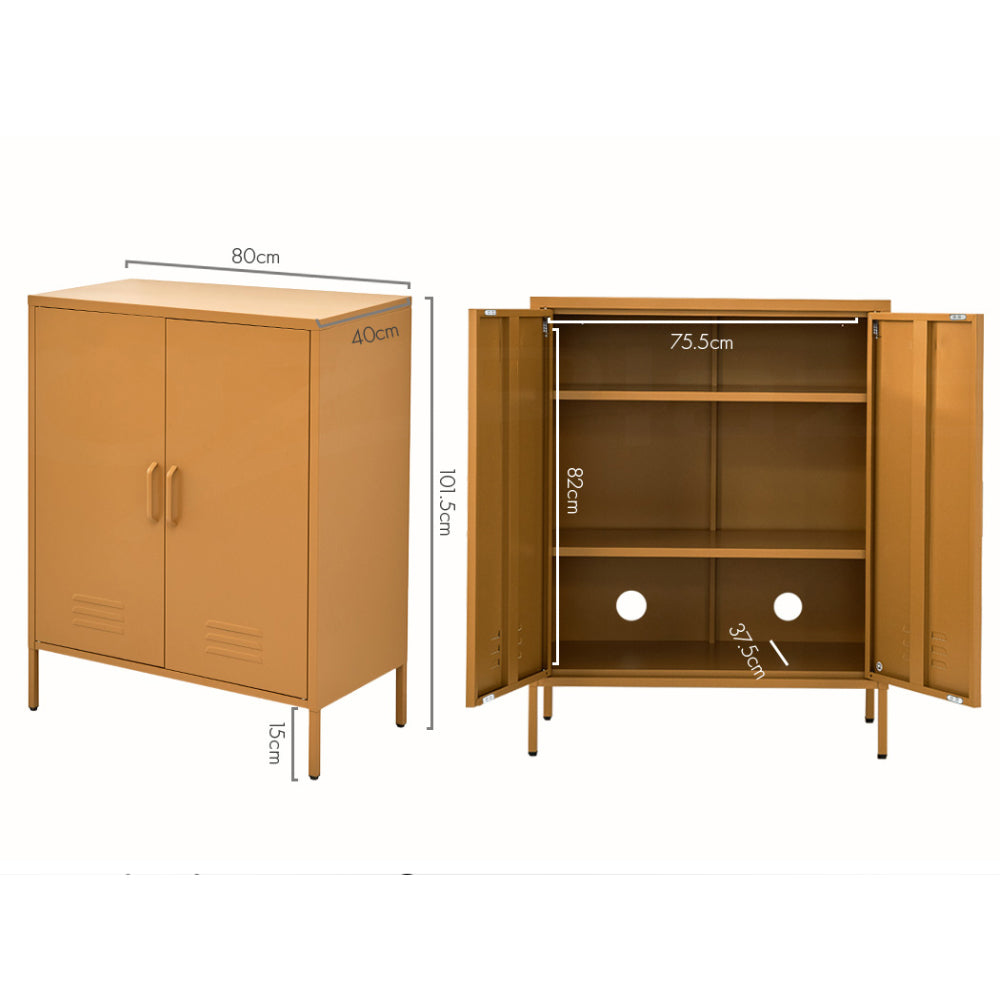 Buffet Sideboard Metal Cabinet - SWEETHEART Yellow