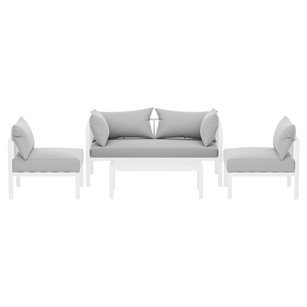 4 Seater Outdoor Sofa Set Aluminium Lounge Setting