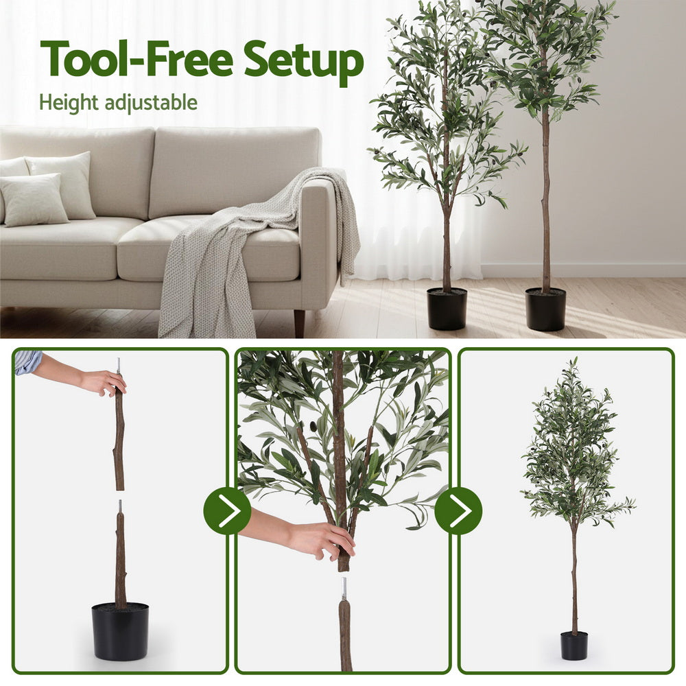 180cm Artificial Olive Tree Faux Trees Indoor Decor Artificial Plants Lifelike Plant 1.8M