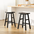 Set of 2 Arden Saddle Seat Bar Stools - Black