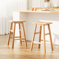 Set of 2 Arden Saddle Seat Bar Stools - Natural