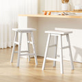 Set of 2 Arden Saddle Seat Bar Stools - White