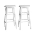 Set of 2 Callan Solid Wood Bar Stools - White