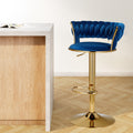 Vivien Clam Shell Bar Stool - Blue