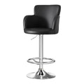 Corben Adjustable PU Leather Bar Stool - Black