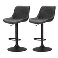 Set of 2 Kensington Diamond Back Bar Stools - Black
