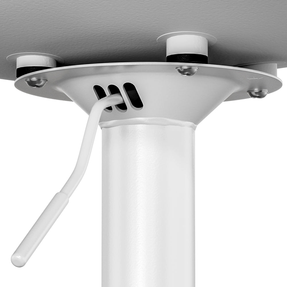 Set of 2 Classic White Swivel Gas Lift Bar Stools White