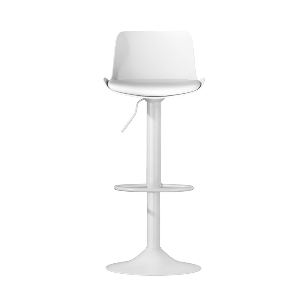 Set of 2 Aurora Gas Lift Bar Stools - Classic White